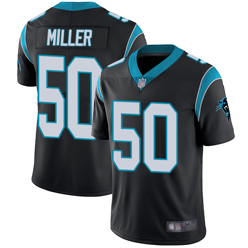 Carolina Panthers Limited Black Men Christian Miller Home Jersey NFL Football #50 Vapor Untouchable